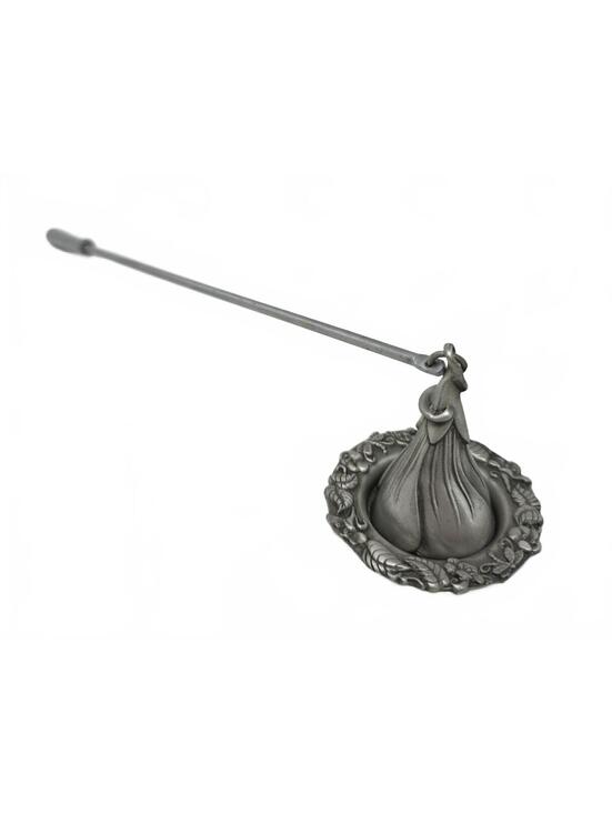 Other - Carson Pewter Candle Snuffer with Base Floral Lily Hallmarked 1990s Candle Mark
